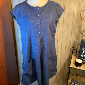 Mountain Hardwear Blue Midi Dress with Pockets